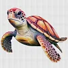 >SALE<Full Embroidery Eco-cotton Thread 14CT Printed Sea Turtle Cross Stitch 40x40cm