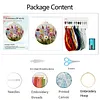 Mixed Blooms DIY Stamped Embroidery Kit with Embroidery Hoop Needlepoint Kit 30x30cm for Adults Beginners Craft Lovers Gift tapestrymarket