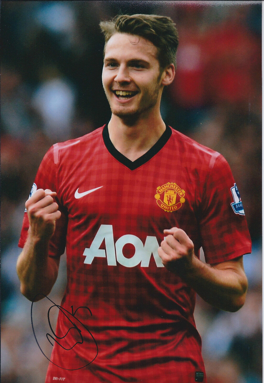 Nick POWELL Signed Autograph 12x8 Photo Poster painting AFTAL COA Manchester United Authentic