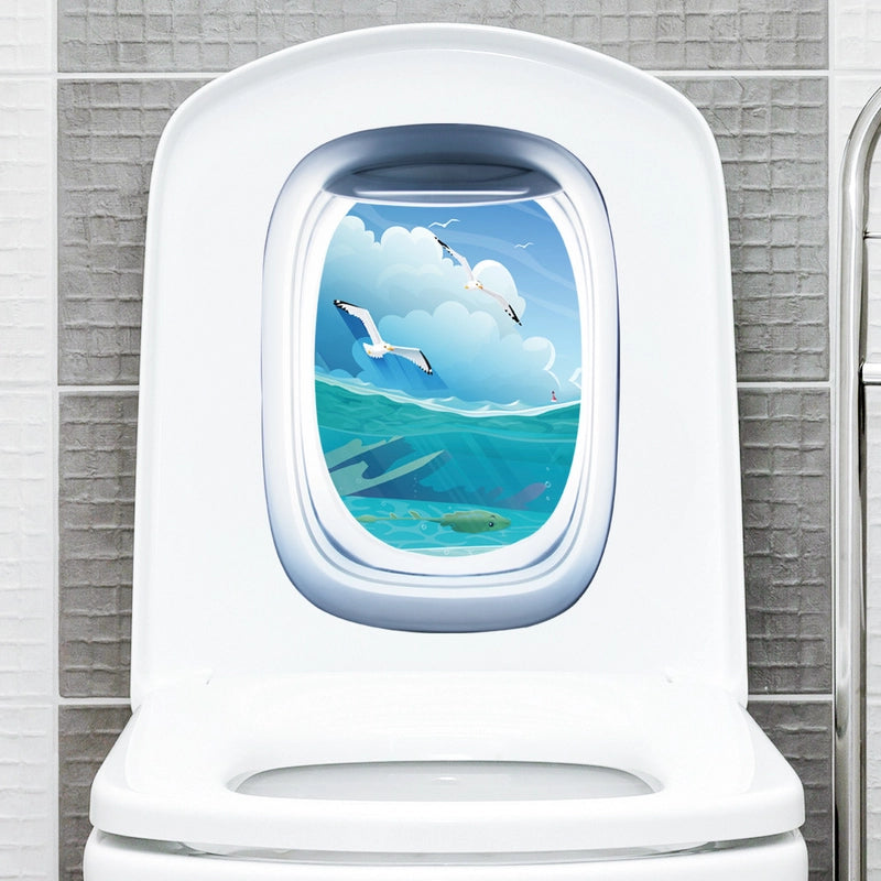 Casual Elegant Landscape PVC Wall Sticker Bathing