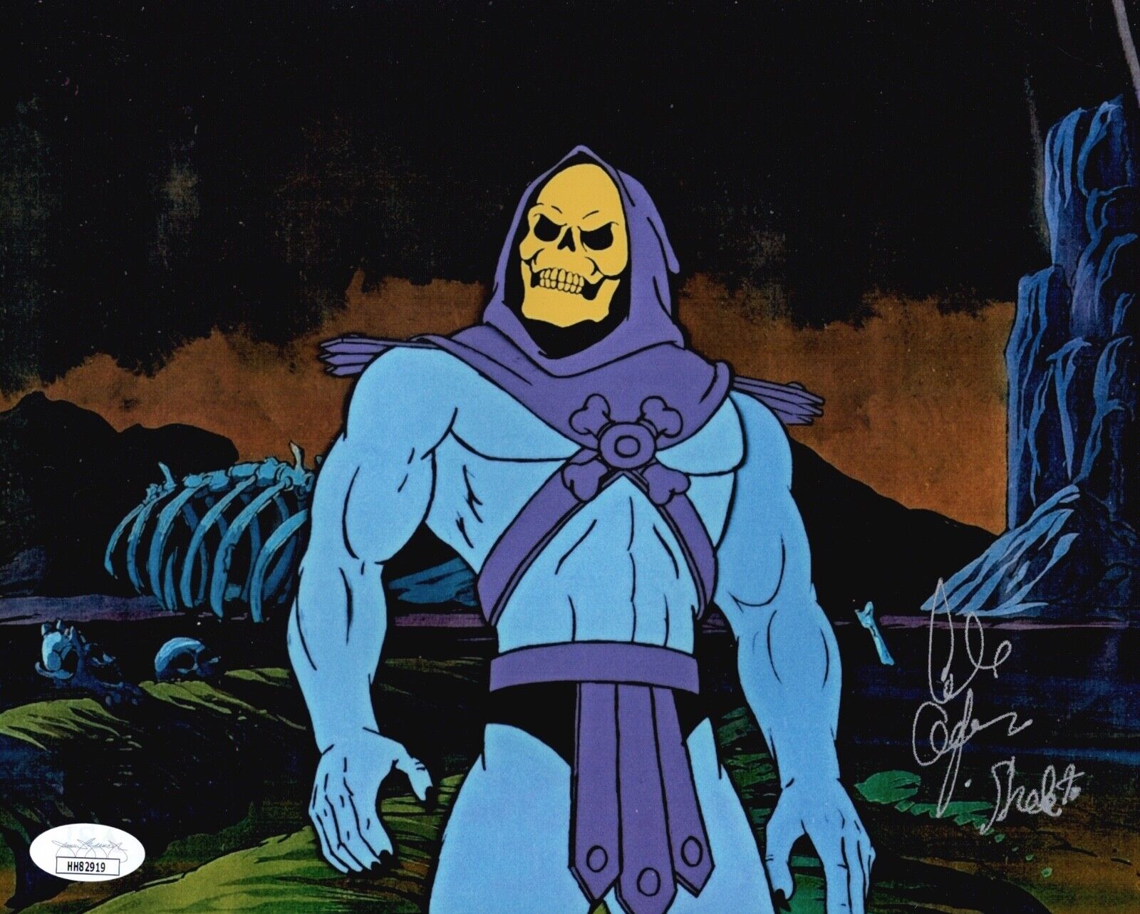 ALAN OPPENHEIMER Signed SKELETOR 8x10 Photo Poster painting Masters Of The Universe JSA COA Cert