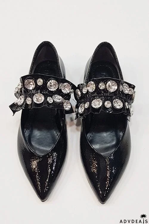 Rhinestone Pointed Flat