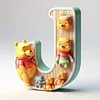 （Multi-Style)Winnie the Pooh's 26 Alphabet-Full Round Diamond Painting 30*30CM