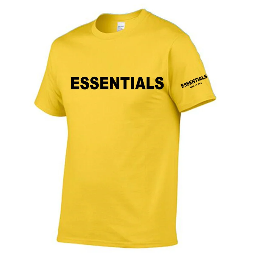 Essentials Cotton Short Sleeve T-Shirt - Black Letters