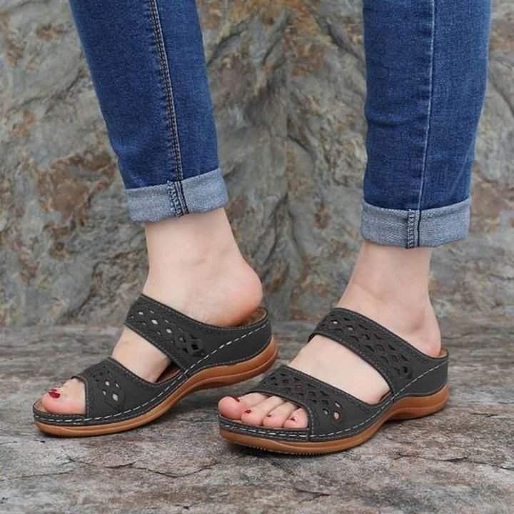 clarks collection leather soft footbed orthopedic arch support sandals