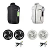 Cooling Vest Wearable Cooling Fan Vest Heat Resistant for Summer Camping Fishing