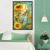 (40*60cm)Sunflower Girl - Full Round Drill Diamond Painting