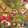 6pcs/set DIY Diamond Special Shape Pearl Art Hanging Wooden Christmas Tree Ornament Kit