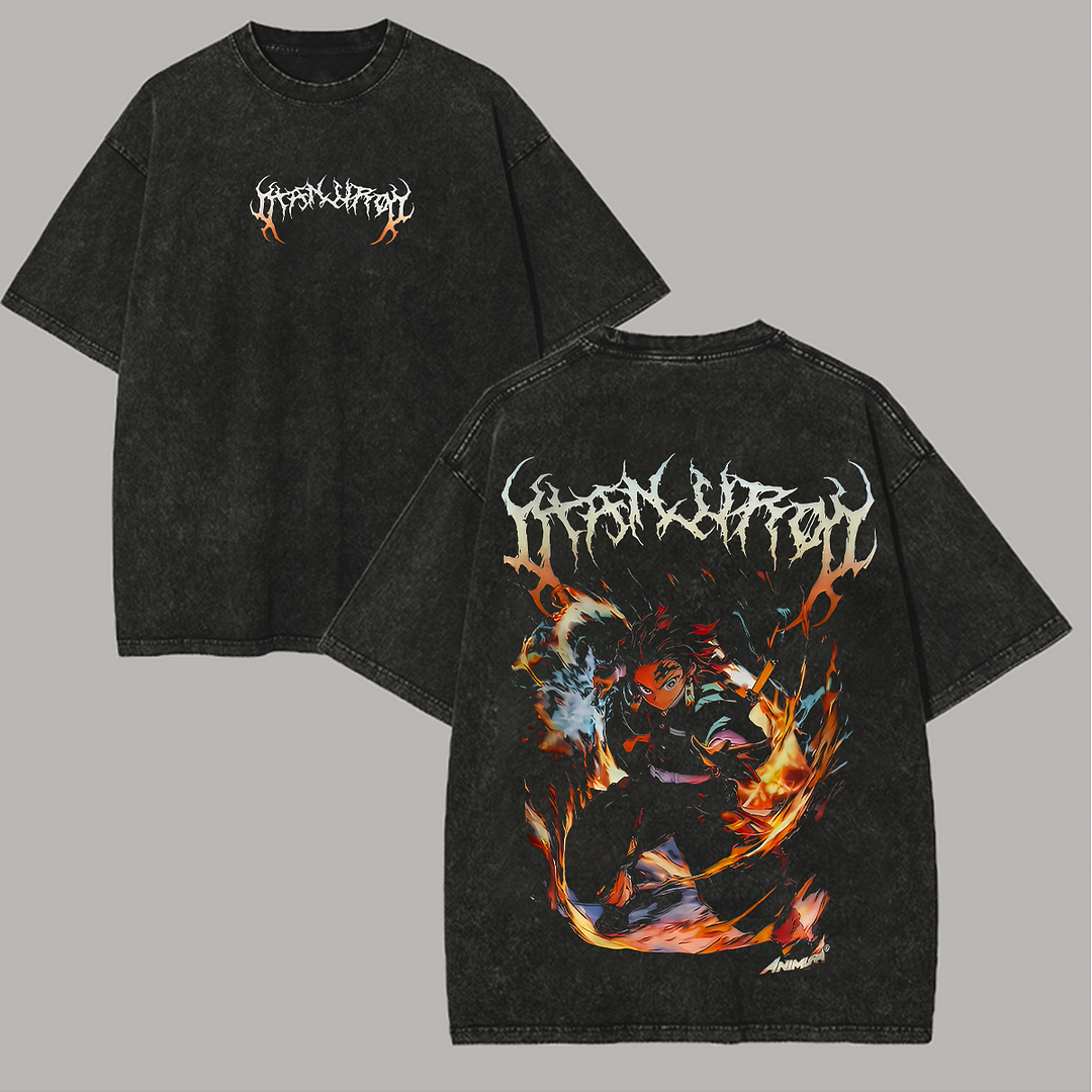 Tanjiro Kamado Printed Unisex Washed T-Shirt