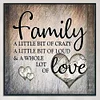 Letters Family - 11CT Stamped Cross Stitch - 40*40cm