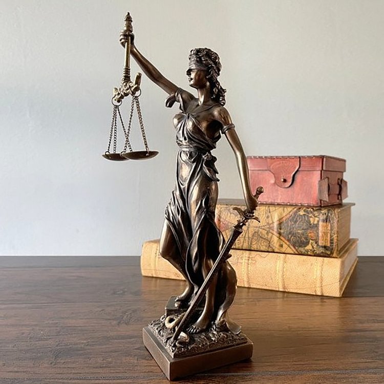 Blind Lady Justice Themis Goddess Statue Decor