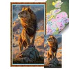 (Multi Style)Lion-Full Embroidery 3 strands 11CT Stamped Cross Stitch-40*60CM-Large Size