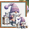 Gnome Reading A Newspaper - 11CT Stamped Cross Stitch - 40*40cm - Cartoon