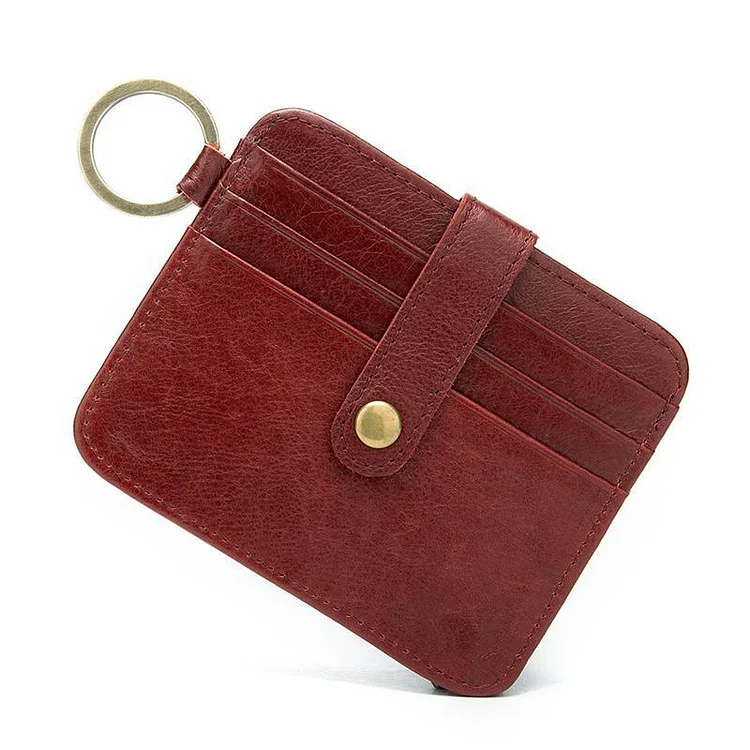 Simple Casual Leather Lightweight Card Holder