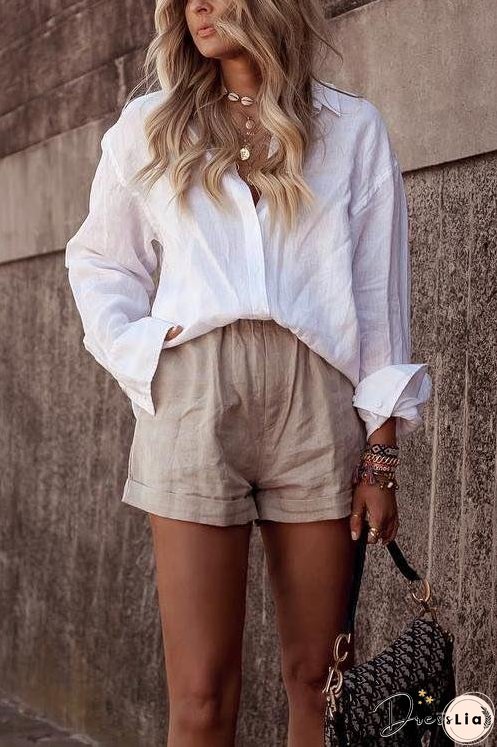 Solid Pockets Shorts