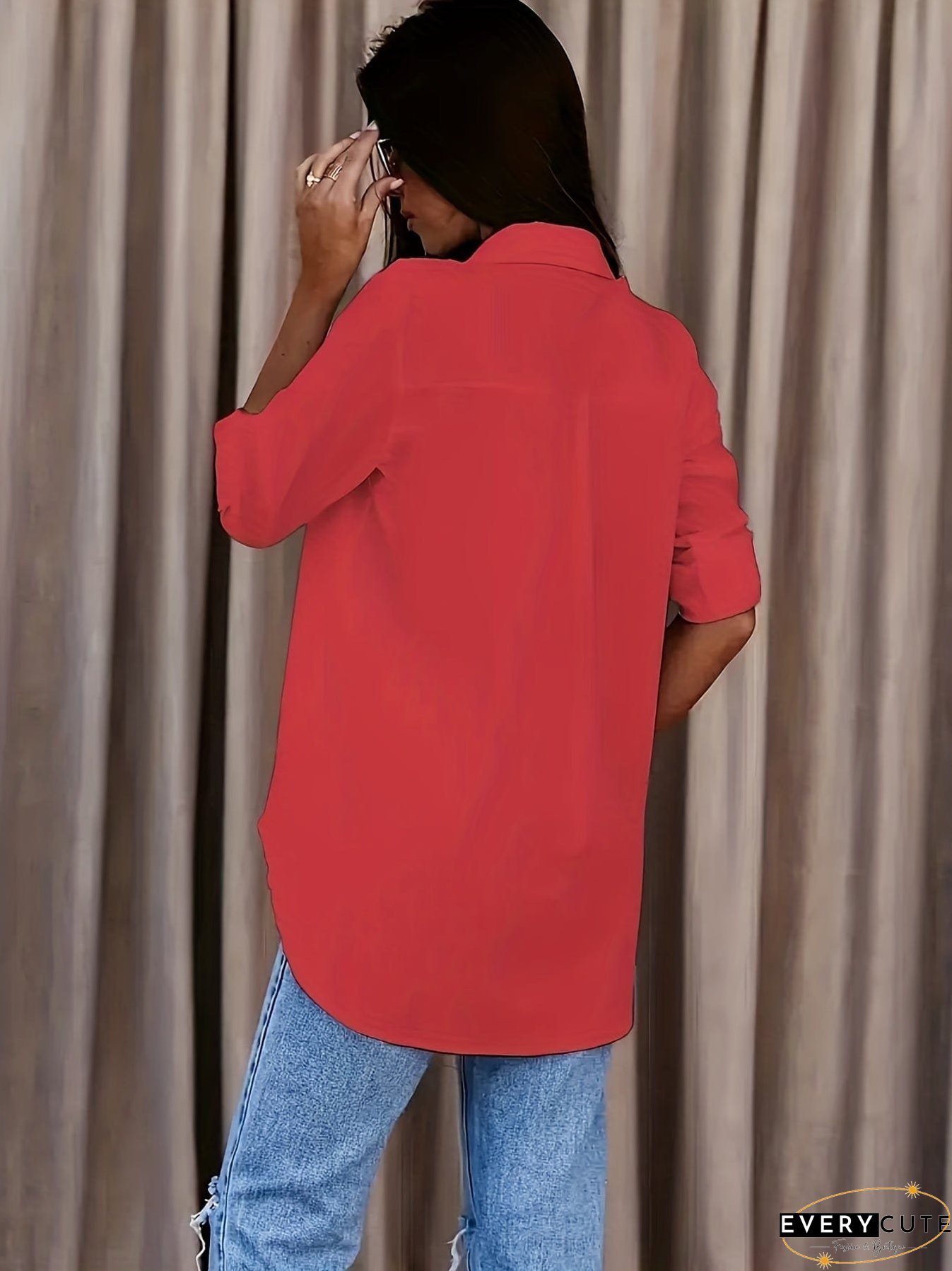 Plus Size Lightweight Button-Down