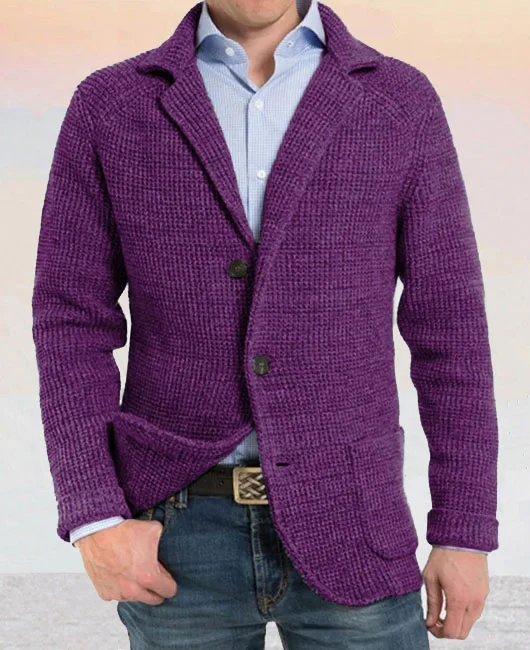 Stand Collar Single Breasted Pockets Rib Knit Sweater Jacket Okaywear