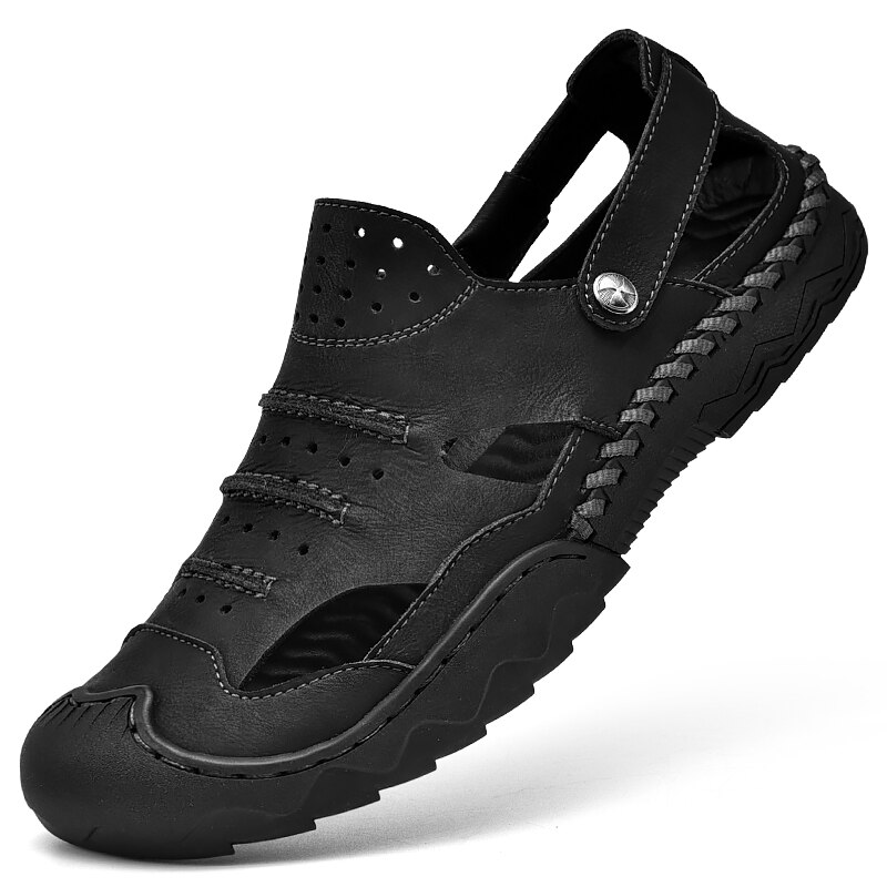 New Summer Men's Sandals Genuine Leather Non-Slip Outdoor Sandals | ARKGET