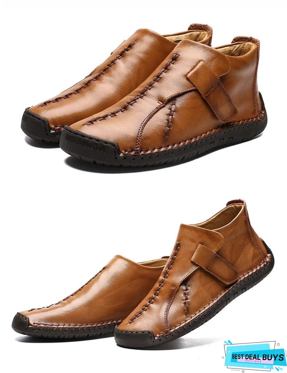 Men Snow Boots Leather Plush Man Ankle Boots Warm Fur Men's Boots Autumn Men Shoes