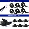 24 Pcs Pool Solar Cover Reel Attachment Kit for In-Ground Swimming Pool