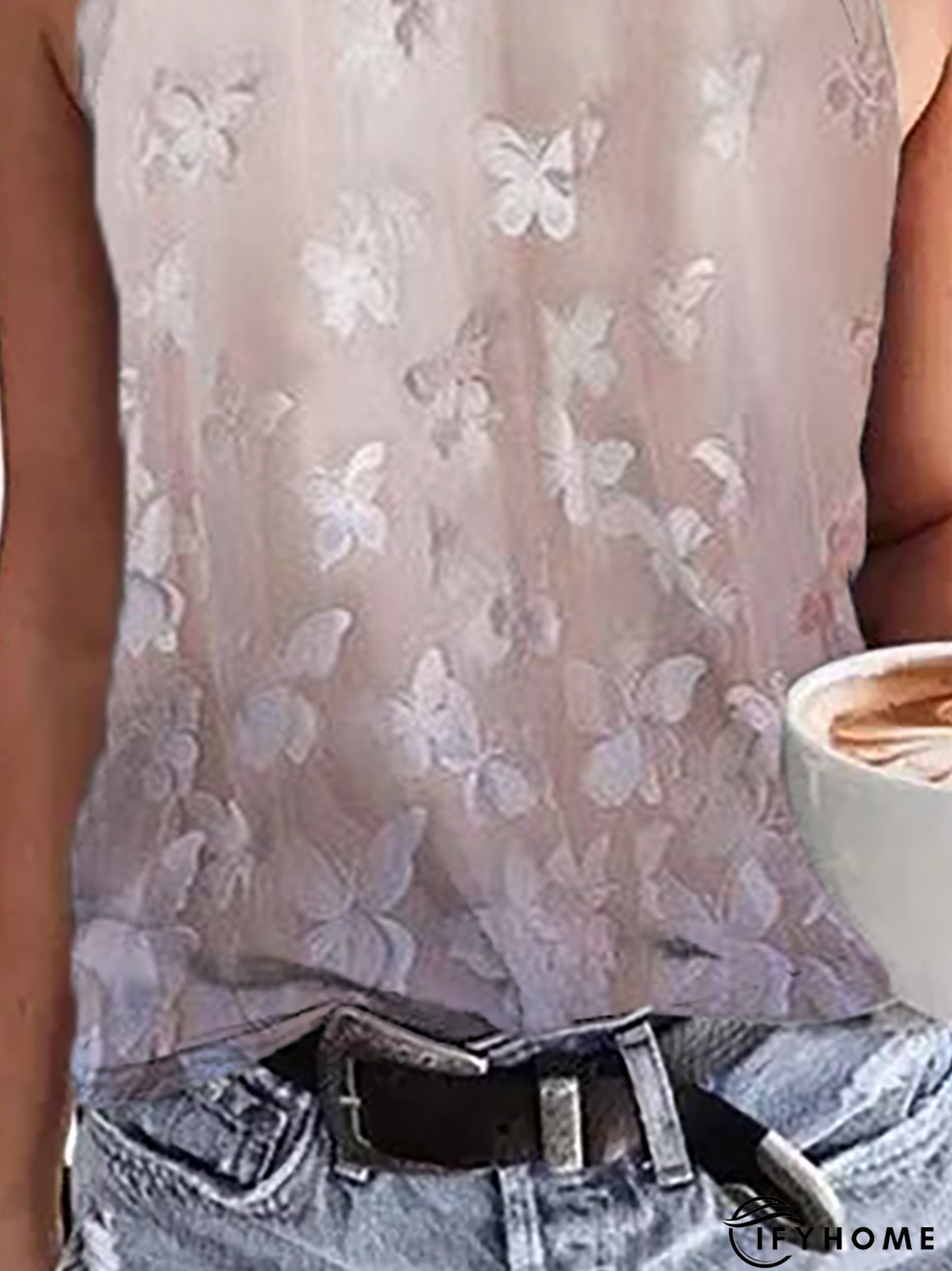 Floral Sleeveless Mesh Top | IFYHOME