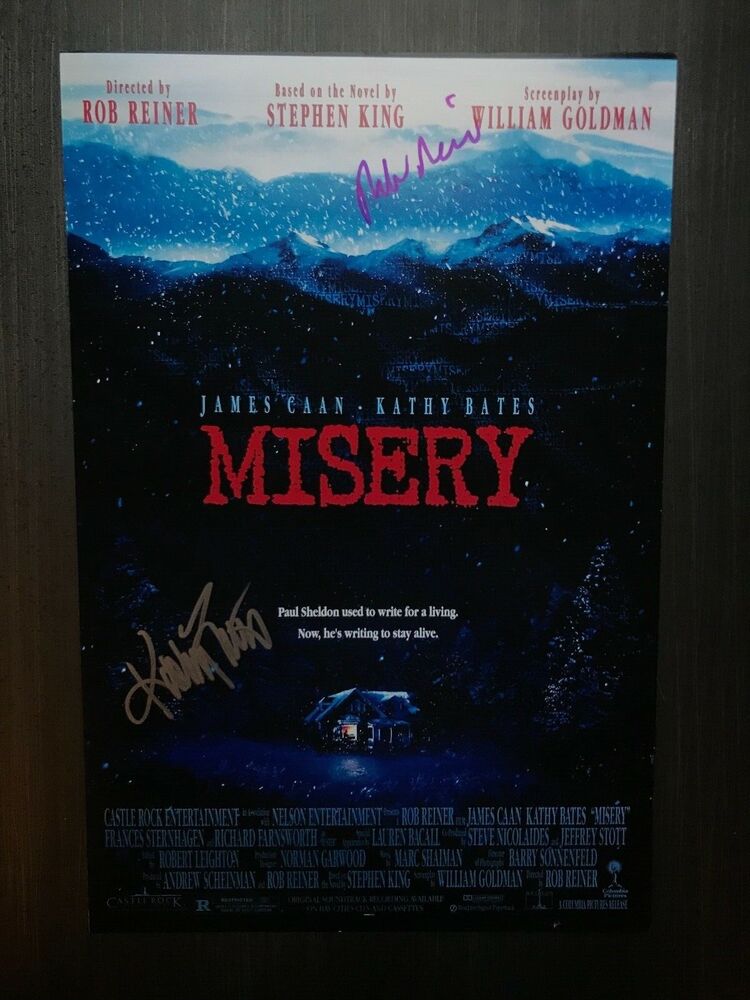 * MISERY * signed 12x18 Photo Poster painting poster * KATHY BATES & ROB REINER * PROOF * 3