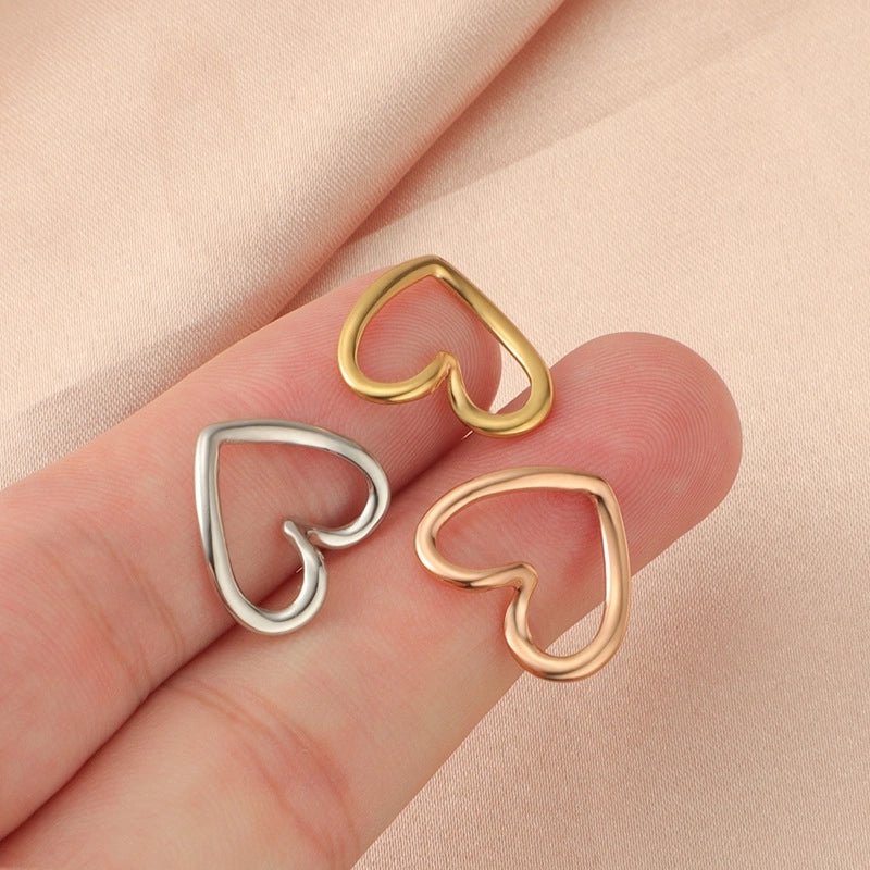 1 Piece 304 Stainless Steel Heart Shape Pendant Jewelry Accessories