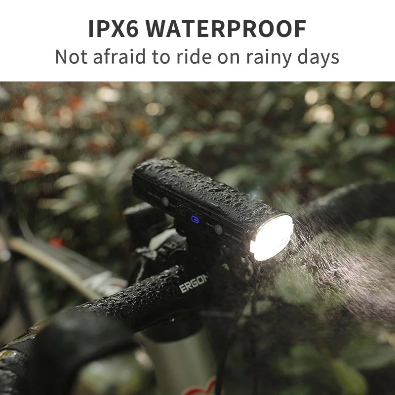 V20S-1000/1500 Gaciron Bicycle Headlight Waterproof 1500 Lumen LED USB Rechargeable Helmet Light LED Handlebar Lamp Cycling Safety Flashlight