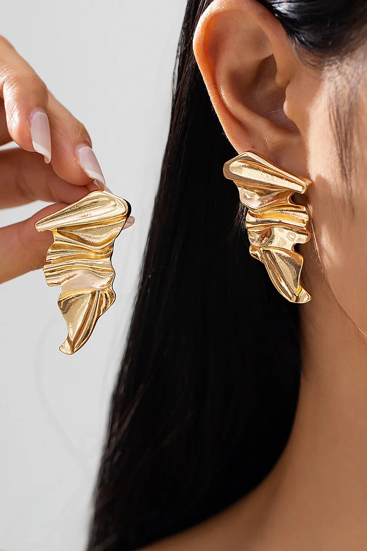 Alloy Irregular Geometric Stud Earrings