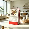 2027 New DIY Diamond Painting Sunflower Butterfly Desk Calendar Set 12-Month Flip Calendar Design Monthly Planner Office Desktop Decor
