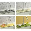 2Pcs Silicone Sink Splash Guard Quick Dry Water Catcher Mat for Sink (Grey)