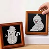 12Pcs DIY Pearl Painting Snowman for Home Wall Decor(15x15cm)