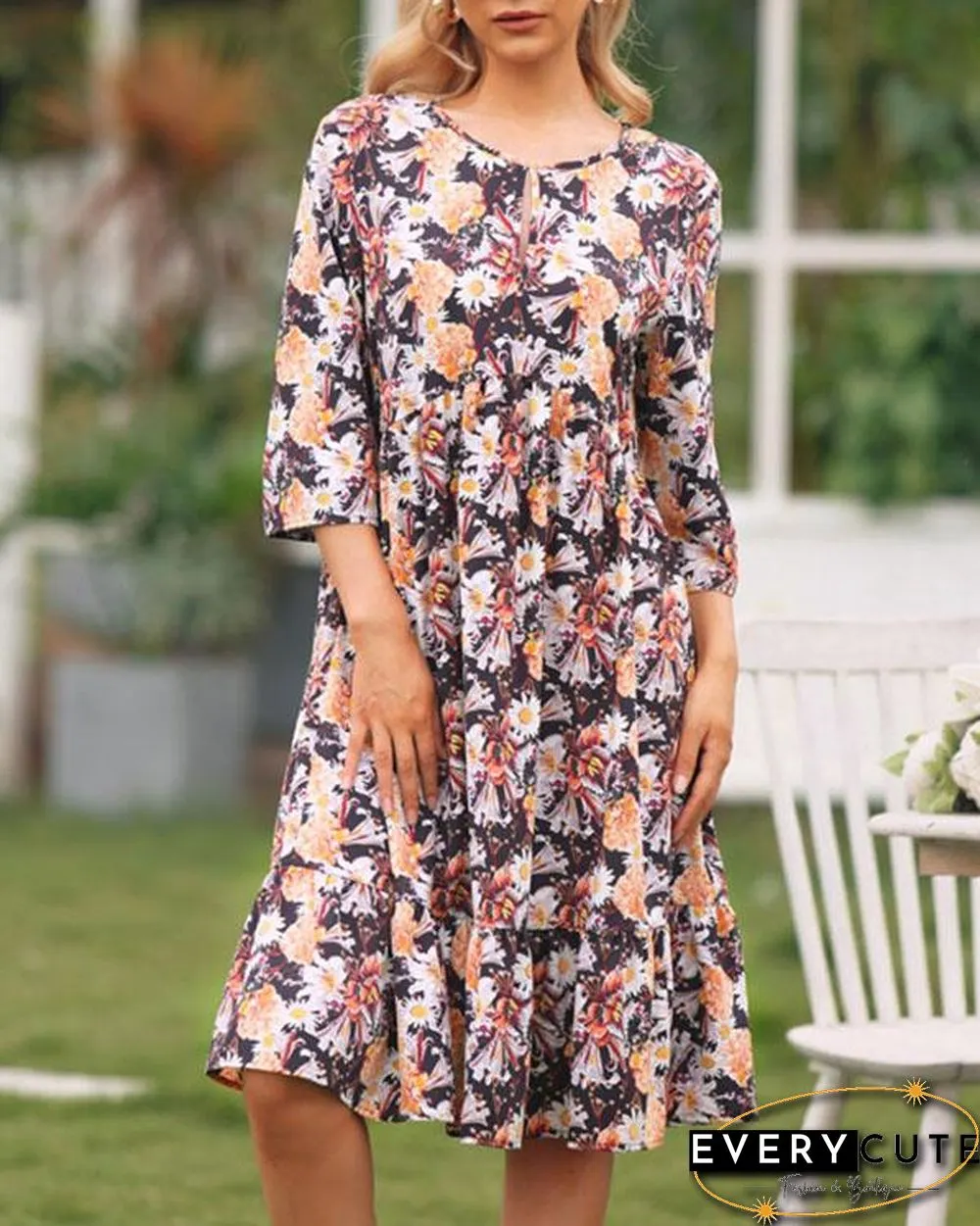 Casual Loose Printed Dress
