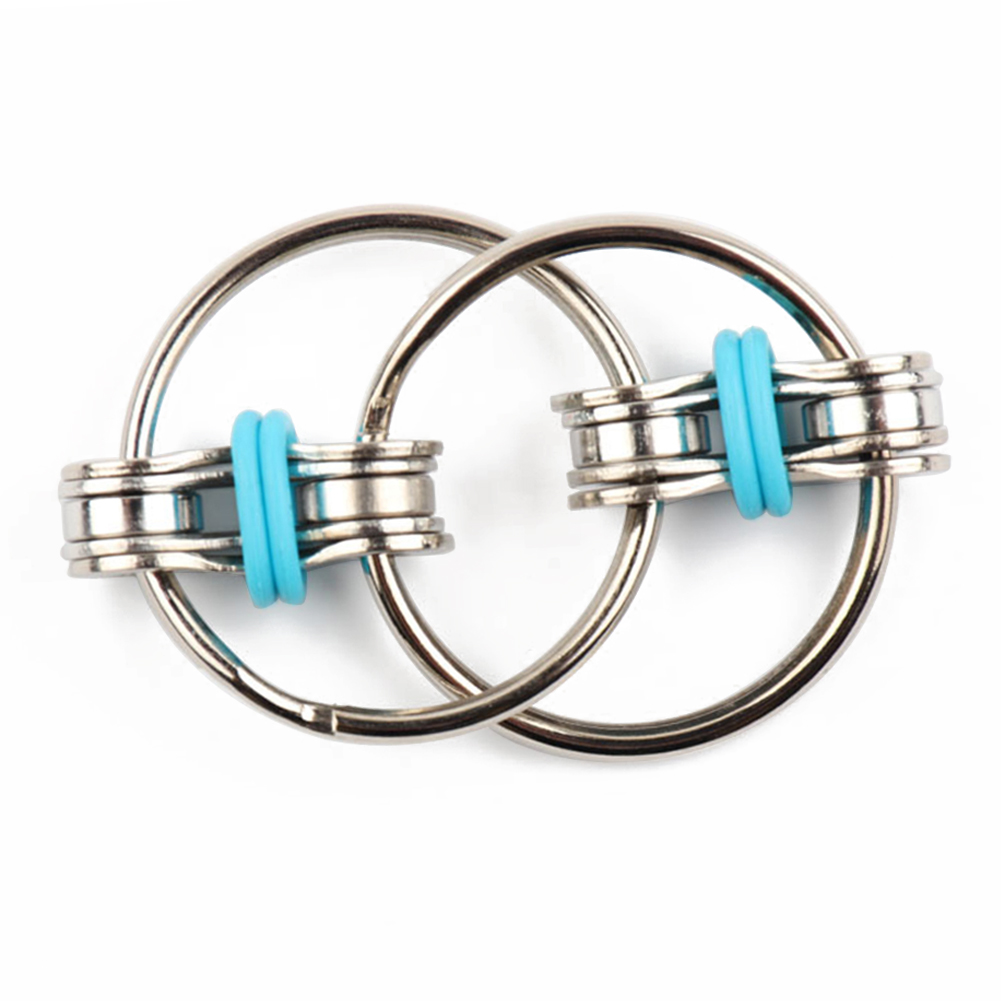 

Metal Vent Key Ring Anti Stress Bike Chain Fidget Hand Spinner Finger Toys, 501 Original