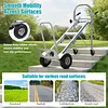 [US Local Warehouse] 2 in 1 Industrial Convertible Stair Climbing Car 1000 LBS Capacity Folding Hand Truck with Wheels for Transport & Moving