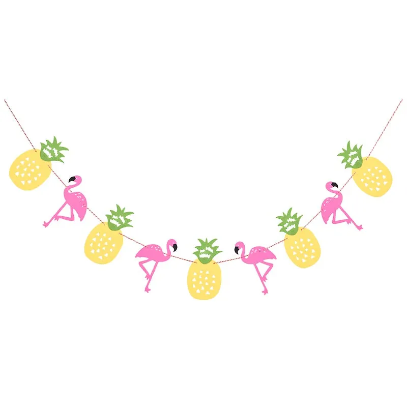 Hawaii Party Luau Flamingo Party Flamingo Banner Garland Decoration Pineapple Summer Party Birthday Hawaiian Party Decoration
