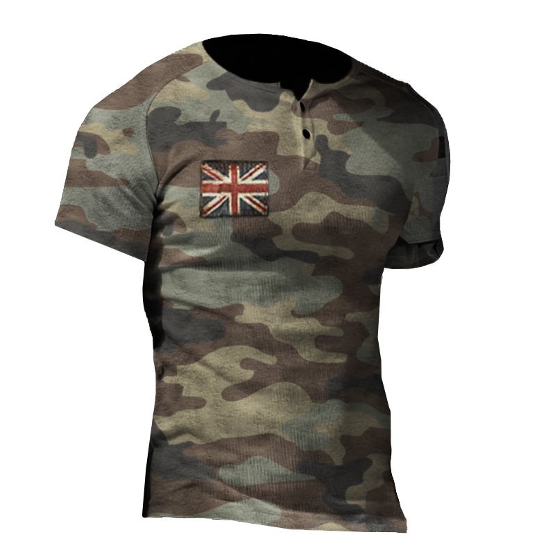 Mens Outdoor Patriotic Camouflage Printed Workwear T-shirt / [viawink] /