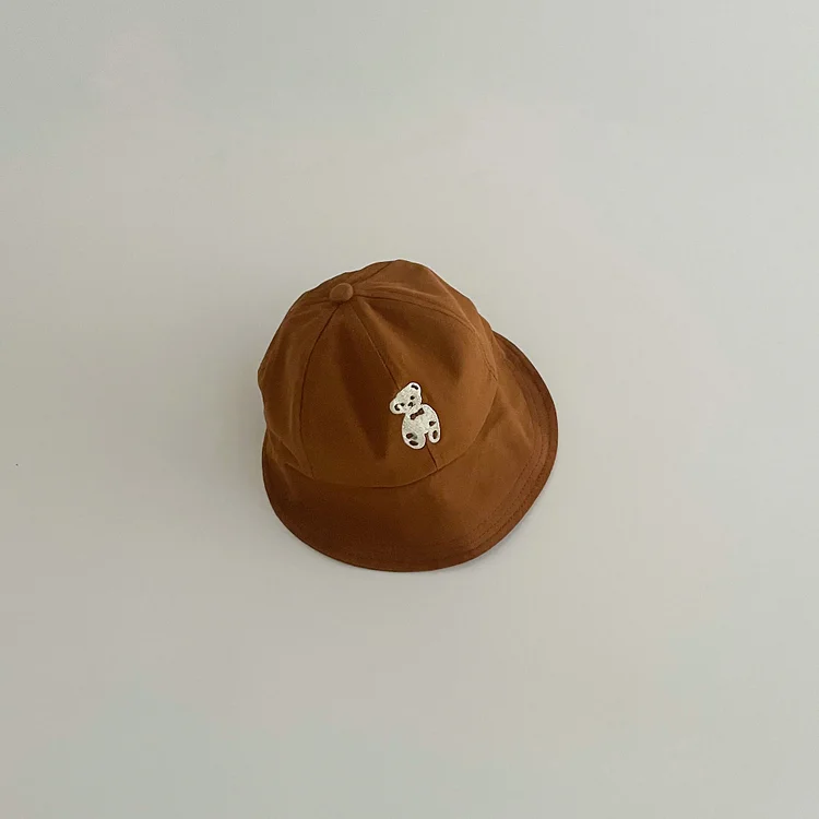 Baby Lovely Cartoon Bow Bear Sun Bucket Hat