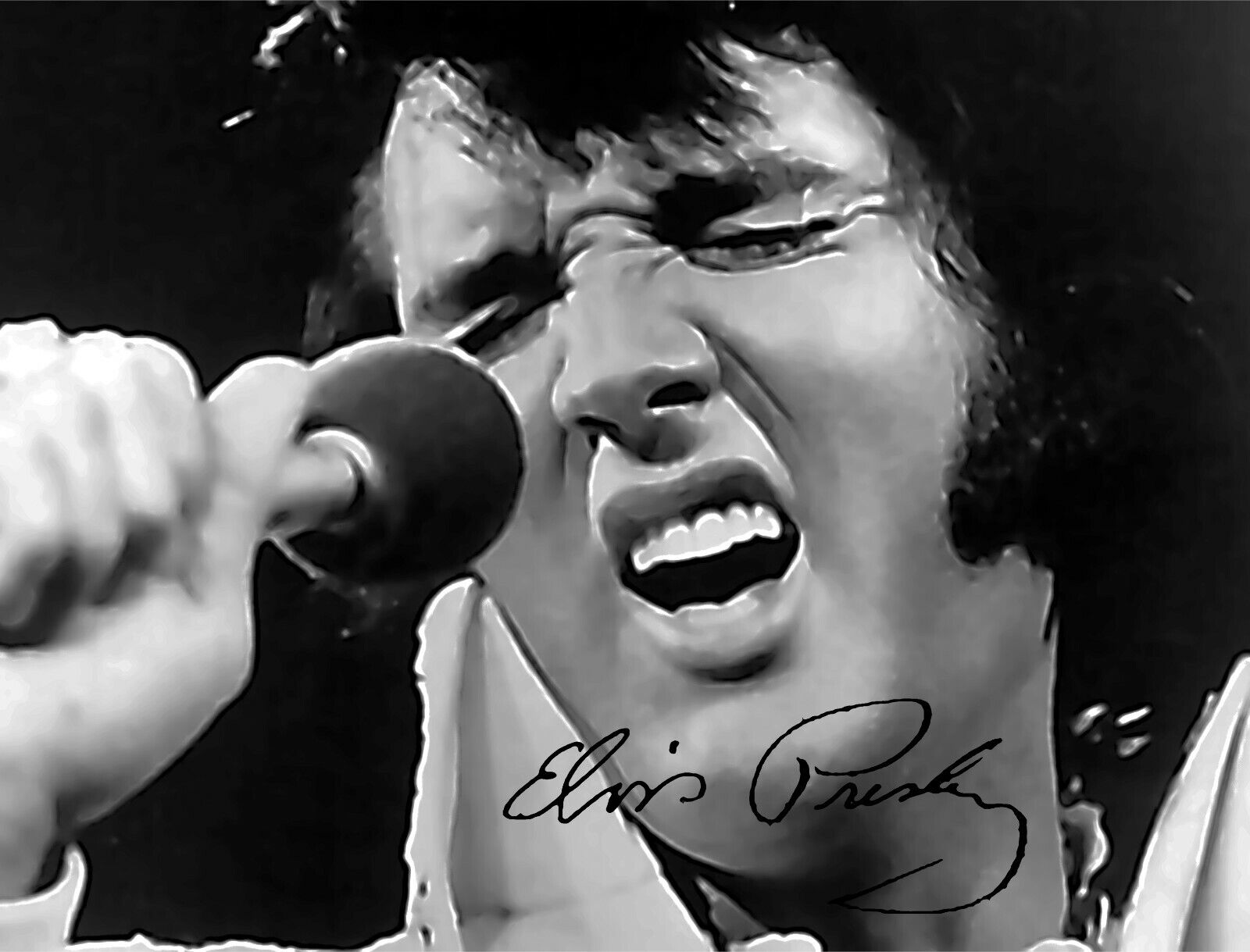 ELVIS PRESLEY SIGNED AUTOGRAPH 8.5X11 Photo Poster painting PICTURE REPRINT KING OF ROCK & ROLL