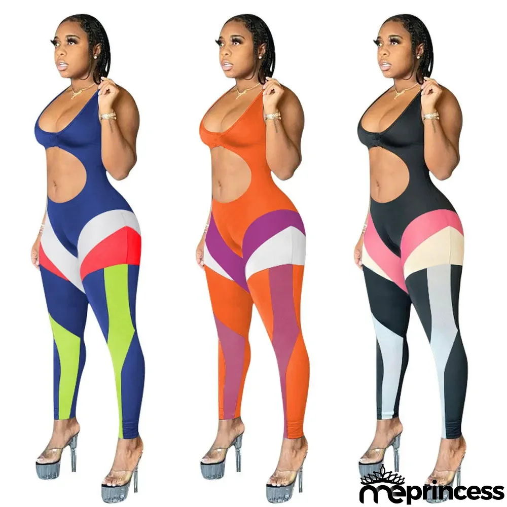 Printed Muscle Sports Jumpsuit Trousers