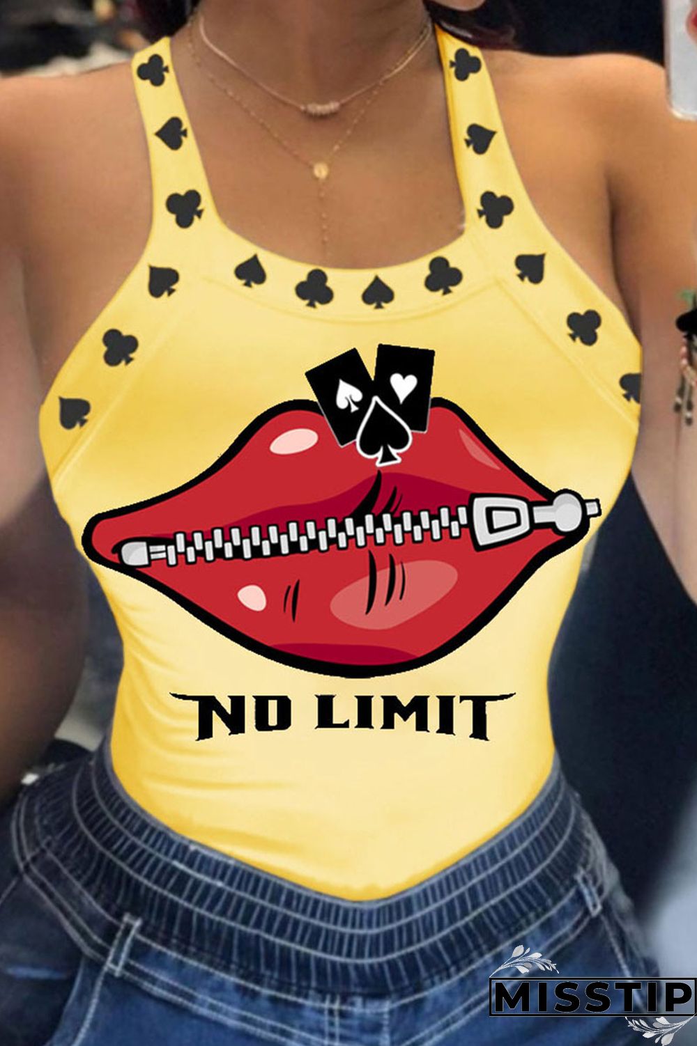 Cream White Casual Street Print Patchwork U Neck Tops