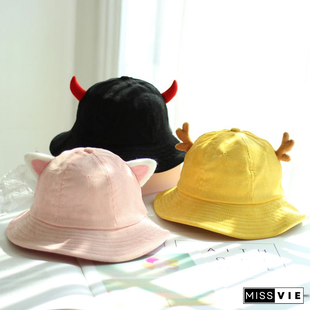 Cat Ears Angel Devil Antlers Fisherman Hat