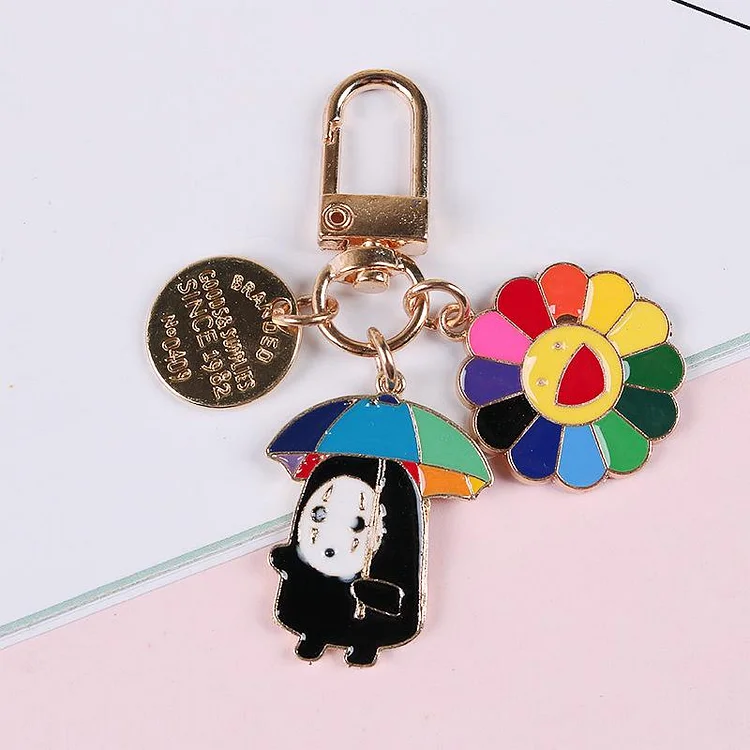 Faceless Man Cartoon Keychain