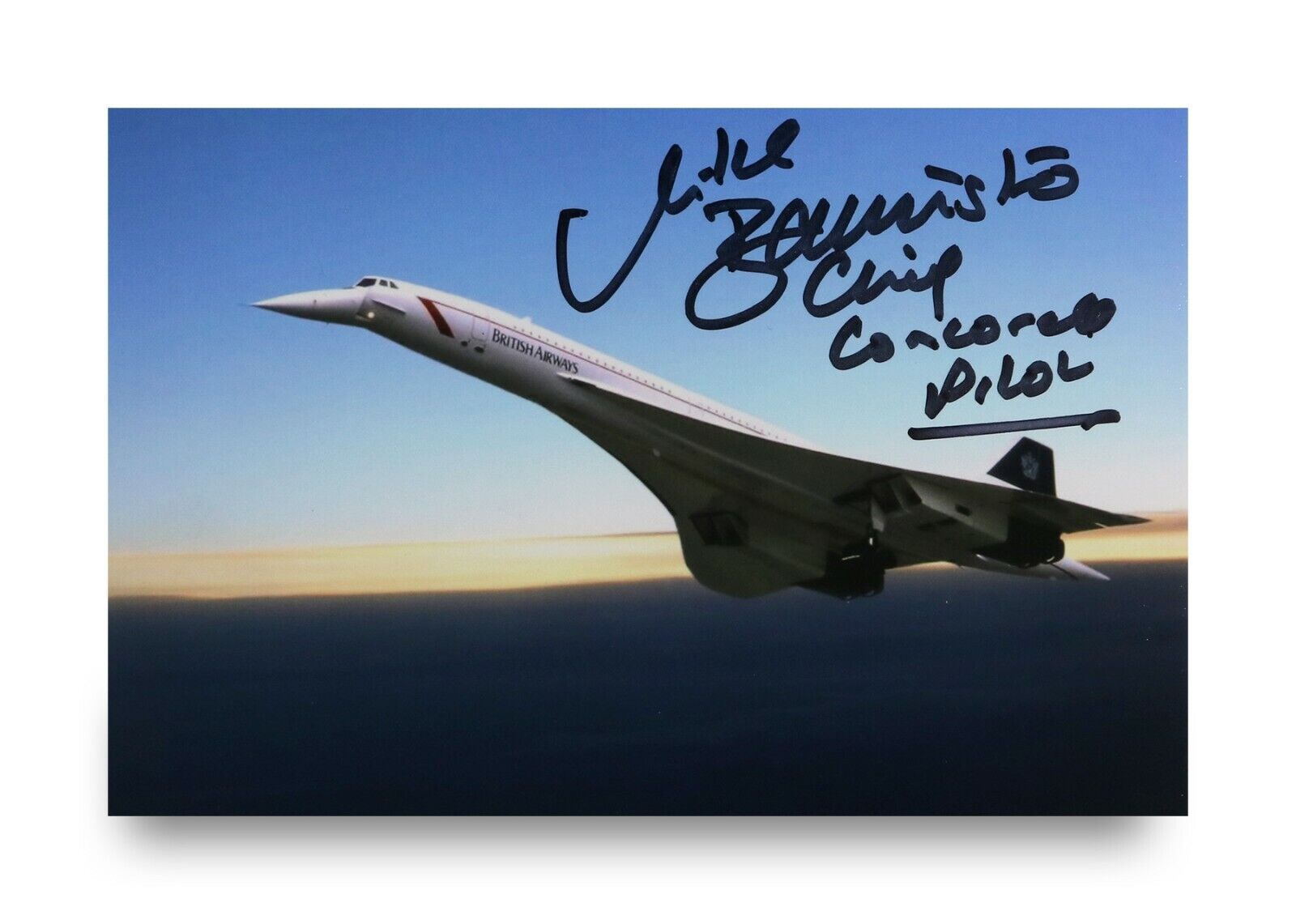 Mike Bannister Signed 6x4 Photo Poster painting Chief Concorde Pilot Autograph Memorabilia + COA