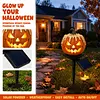 Solar Powered Pumpkin Halloween Stake Light Outdoor Waterproof LED Lamp