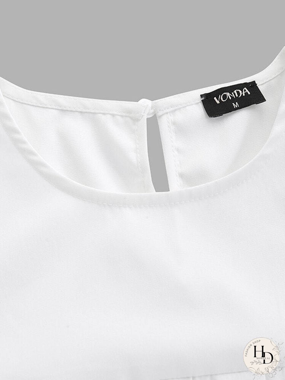 Half Sleeve Pleats Solid Leisure Round Neck Blouse