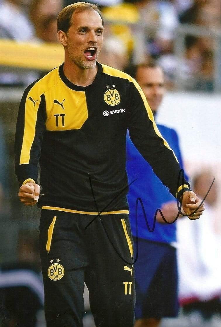 Thomas Tuchel COACH BORUSSIA DORTMUND autograph, In-Person signed Photo Poster painting