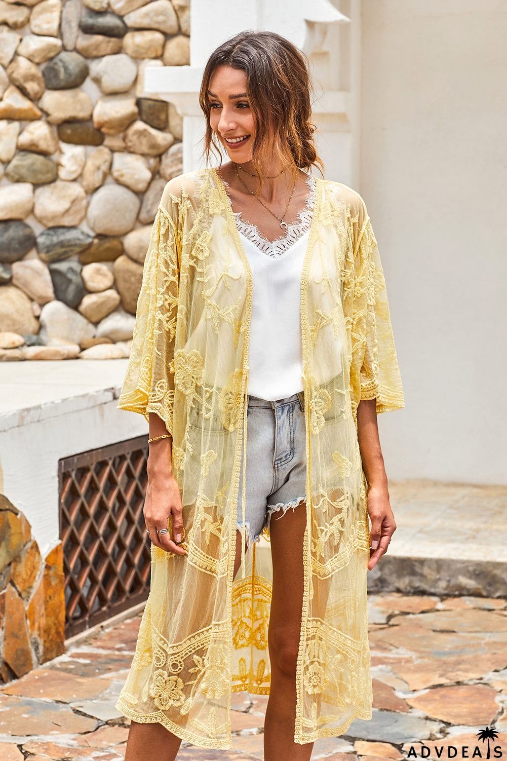 Floral Lace Kimono