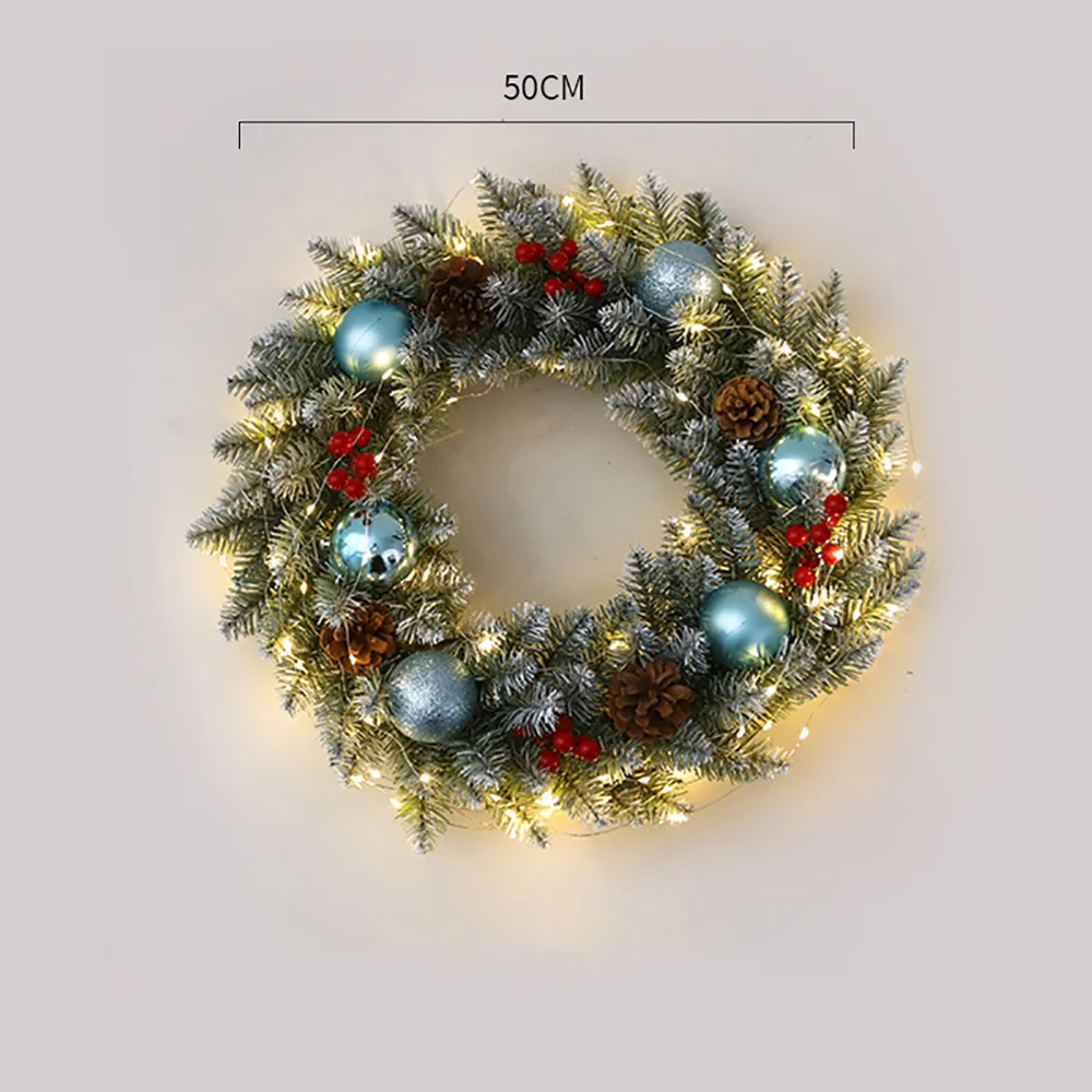 New Christmas pine cone ball garland rattan holiday decoration pendant