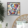 Diamond Painting -DIY Full Square Drill Colorful Patchwork Bear(35*35 CM)